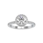 Custom Made Isla Halo Moissanite Ring by Solitairz Affair