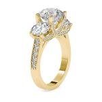 Custom Made Elizabeth Three Stone Moissanite Ring by Solitairz Affair