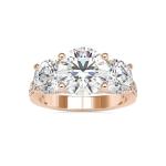 Custom Made Elizabeth Three Stone Moissanite Ring by Solitairz Affair