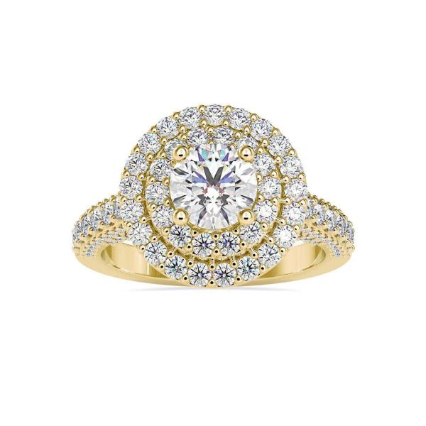 Custom Made Nimrod Halo Moissanite Ring by Solitairz Affair