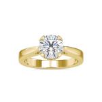 Custom Made Sheer Solitaire Engagement Moissanite Ring by Solitairz Affair