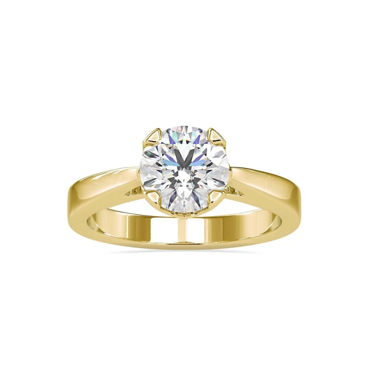 Custom Made Sheer Solitaire Engagement Moissanite Ring by Solitairz Affair