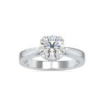 Custom Made Sheer Solitaire Engagement Moissanite Ring by Solitairz Affair