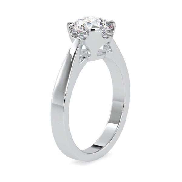 Custom Made Sheer Solitaire Engagement Moissanite Ring by Solitairz Affair