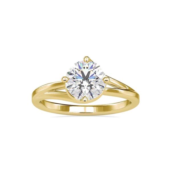 Custom Made Hammy Solitaire Engagement Moissanite Ring by Solitairz Affair