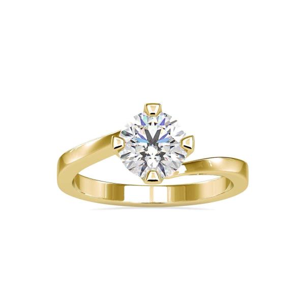 Custom Made Evelyn Solitaire Engagement Moissanite Ring by Solitairz Affair