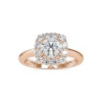 Custom Made Viona Halo Moissanite Ring by Solitairz Affair