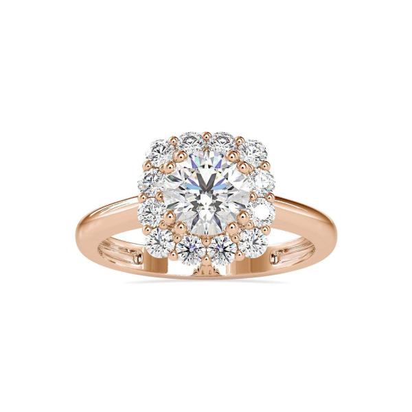 Custom Made Viona Halo Moissanite Ring by Solitairz Affair