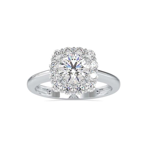 Custom Made Viona Halo Moissanite Ring by Solitairz Affair