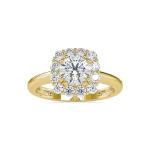 Custom Made Viona Halo Moissanite Ring by Solitairz Affair