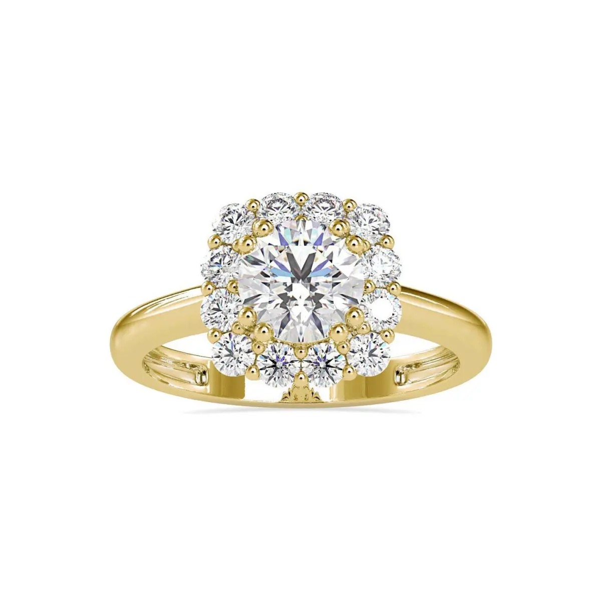 Custom Made Viona Halo Moissanite Ring by Solitairz Affair