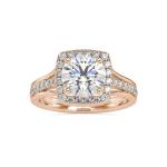 Custom Made Everly Halo Moissanite Ring by Solitairz Affair