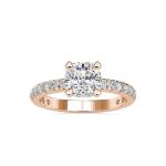 Custom Made Cozy Weave Solitaire Engagement Moissanite Ring by Solitairz Affair