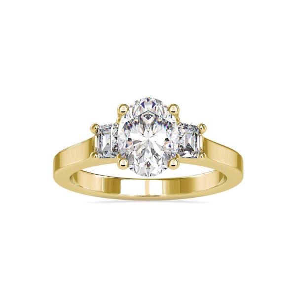 Custom Made Trinity Oval Three Stone Moissanite Ring by Solitairz Affair