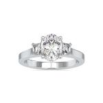 Custom Made Trinity Oval Three Stone Moissanite Ring by Solitairz Affair