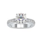 Custom Made Petite Solitaire Engagement Moissanite Ring by Solitairz Affair