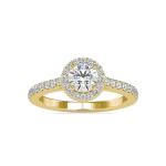 Custom Made Soiree Halo Moissanite Ring by Solitairz Affair