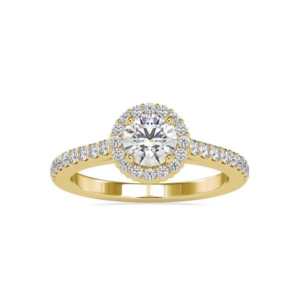 Custom Made Soiree Halo Moissanite Ring by Solitairz Affair