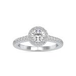 Custom Made Soiree Halo Moissanite Ring by Solitairz Affair