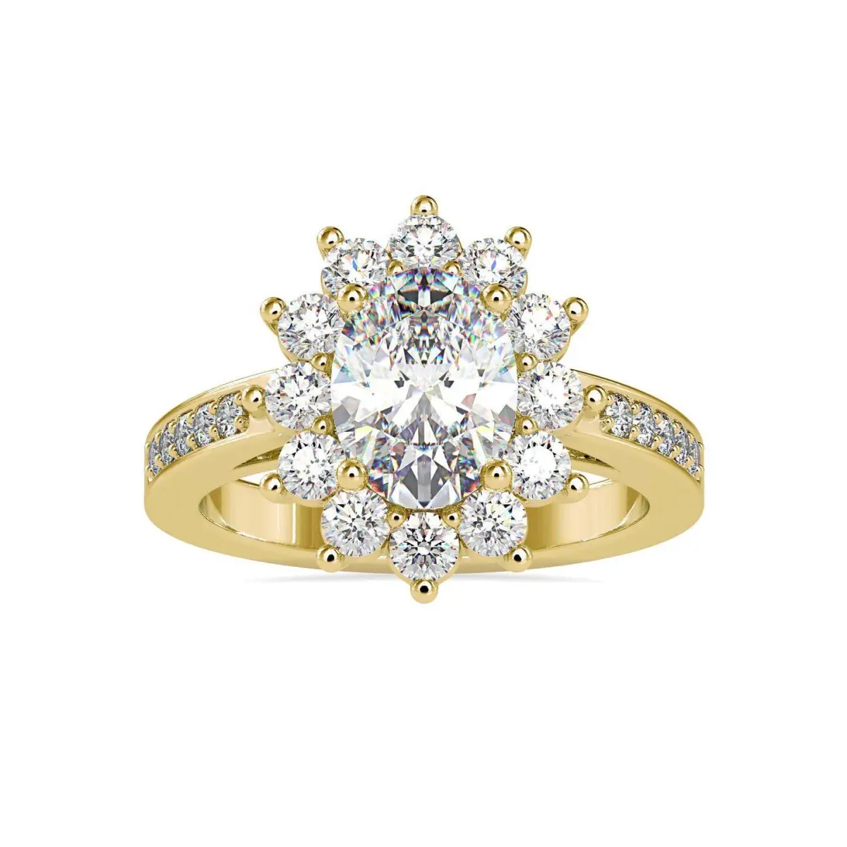 Custom Made Halo Orchid Moissanite Ring by Solitairz Affair