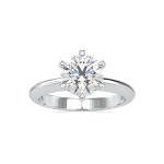 Custom Made Freesia Solitaire Engagement Moissanite Ring by Solitairz Affair