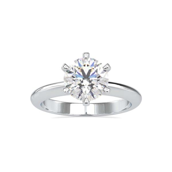 Custom Made Freesia Solitaire Engagement Moissanite Ring by Solitairz Affair