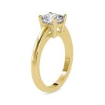 Custom Made Cushion Cut Solitaire Engagement Moissanite Ring by Solitairz Affair