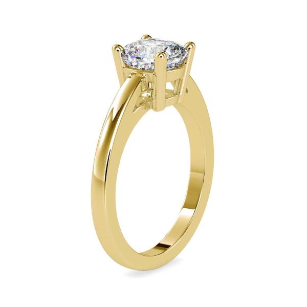 Custom Made Cushion Cut Solitaire Engagement Moissanite Ring by Solitairz Affair