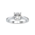 Custom Made Cushion Cut Solitaire Engagement Moissanite Ring by Solitairz Affair