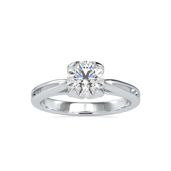 Custom Made Gladiolus Solitaire Engagement Moissanite Ring by Solitairz Affair