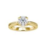 Custom Made Gladiolus Solitaire Engagement Moissanite Ring by Solitairz Affair