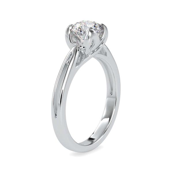 Custom Made Gladiolus Solitaire Engagement Moissanite Ring by Solitairz Affair