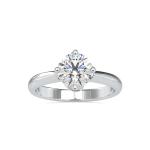 Custom Made Khloe Solitaire Engagement Moissanite Ring by Solitairz Affair