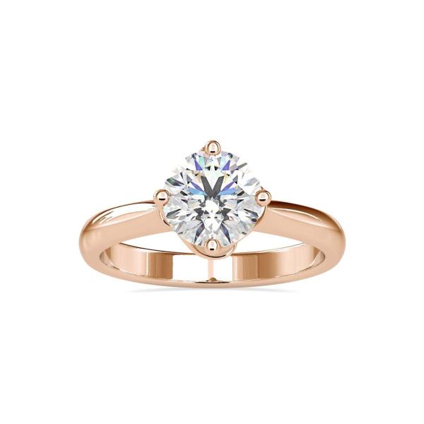 Custom Made Khloe Solitaire Engagement Moissanite Ring by Solitairz Affair