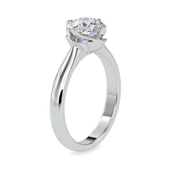 Custom Made Khloe Solitaire Engagement Moissanite Ring by Solitairz Affair