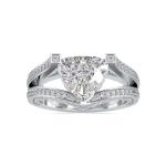 Custom Made Sabers Solitaire Engagement Moissanite Ring by Solitairz Affair