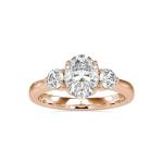 Custom Made Iris Three Stone Moissanite Ring by Solitairz Affair