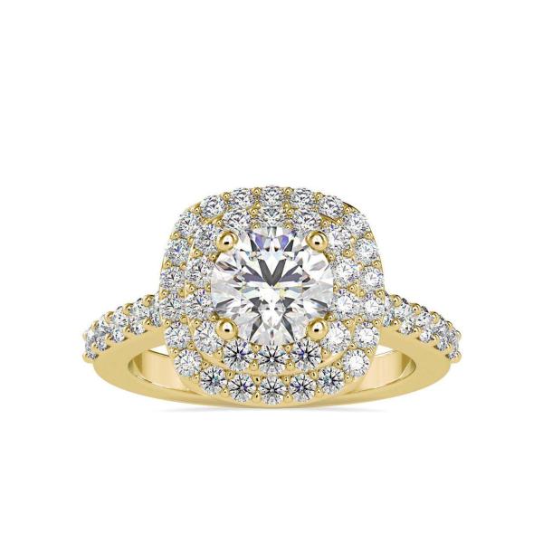 Custom Made Dual Halo Moissanite Ring by Solitairz Affair