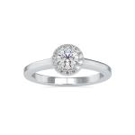 Custom Made Arya Moissanite Halo Ring by Solitairz Affair