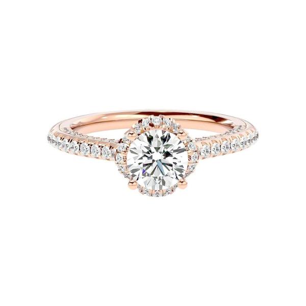 Custom Made Triumph Halo Moissanite Ring by Solitairz Affair