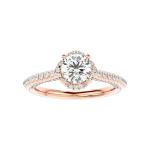 Custom Made Triumph Halo Moissanite Ring by Solitairz Affair