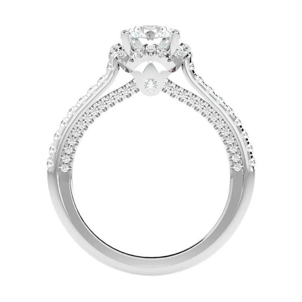 Custom Made Triumph Halo Moissanite Ring by Solitairz Affair