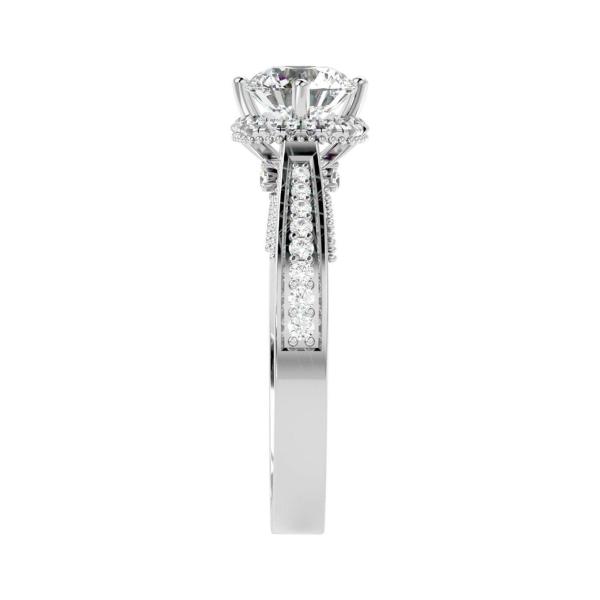 Custom Made Jane Halo Moissanite Ring by Solitairz Affair