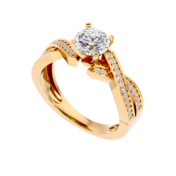 Custom Made Tourbillon Moissanite Ring by Solitairz Affair