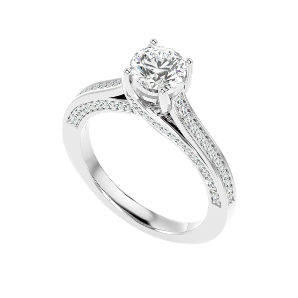 Custom Made Radiating Moissanite Ring by Solitairz Affair