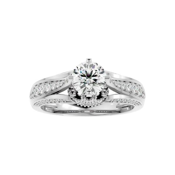 Custom Made Skewi Moissanite Ring by Solitairz Affair