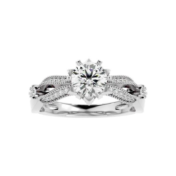 Custom Made Ruban Moissanite Ring by Solitairz Affair