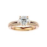 Custom Made Twine Solitaire Engagement Moissanite Ring by Solitairz Affair