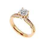 Custom Made Twine Solitaire Engagement Moissanite Ring by Solitairz Affair