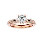 Custom Made Twine Solitaire Engagement Moissanite Ring by Solitairz Affair